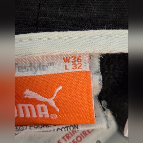 (36x32) Puma Casual Trousers Black - Picture 7 of 10